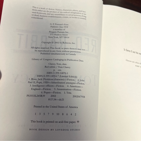 Red Rabbit by Tom Clancy - Flash Point Book - Picture 6 of 11